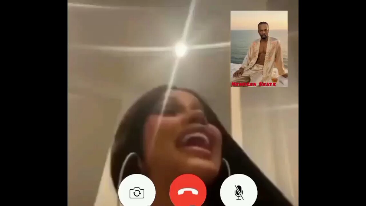 #Cardi B video chatting with Mthogen Beats.