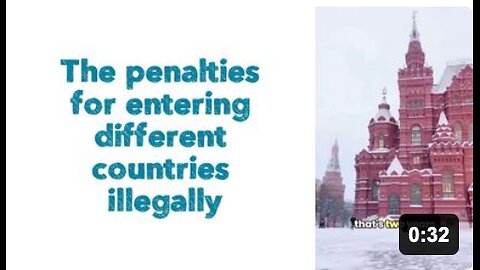 The penalties for entering different countries illegally.