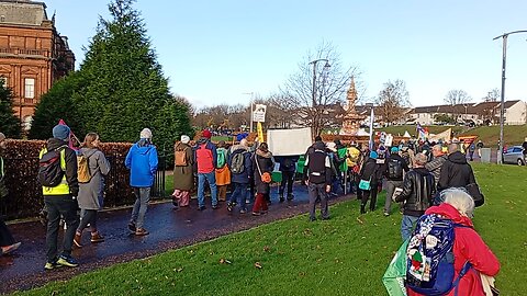 START OF THE PALESTINE/CLIMATE MARCHIN GLASGOW