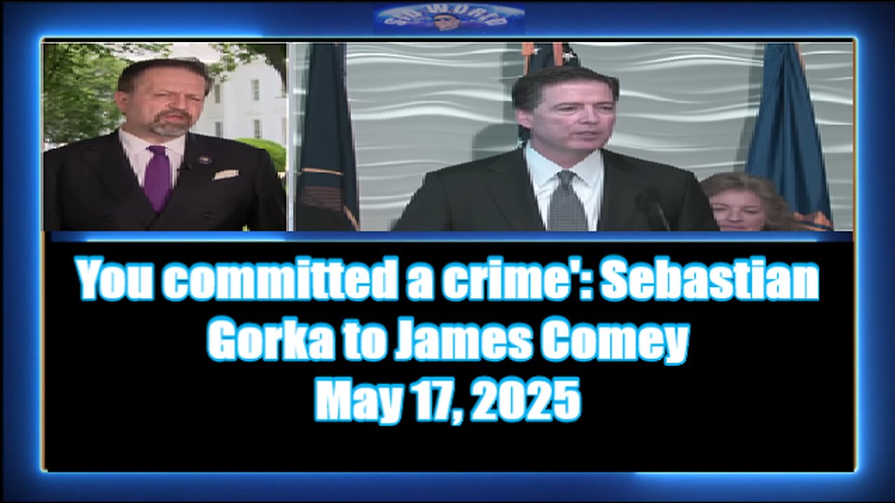 You committed a crime' Sebastian Gorka to James Comey