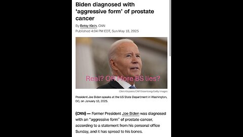 Did Biden Just get Cancer OR Had he had it all along OR is it just all BS
