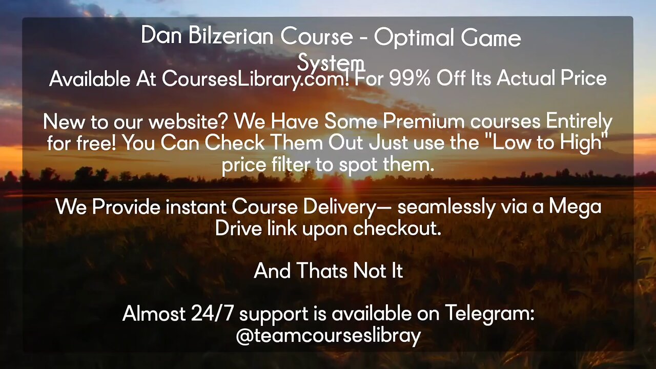 Dan Bilzerian Course - Optimal Game System(CoursesLibrary.com)