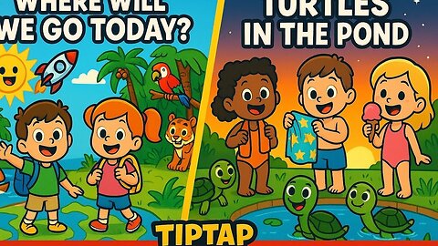 Turtles in the Pond 🐢🌞 Where Will We Go Today 🌍 Fun Song for Kids nursery