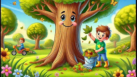 "The Wise Tree and the Little Boy" moral story for kids in hindi