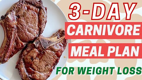 3-Day Carnivore Keto Diet Meal Plan FOR WEIGHT LOSS