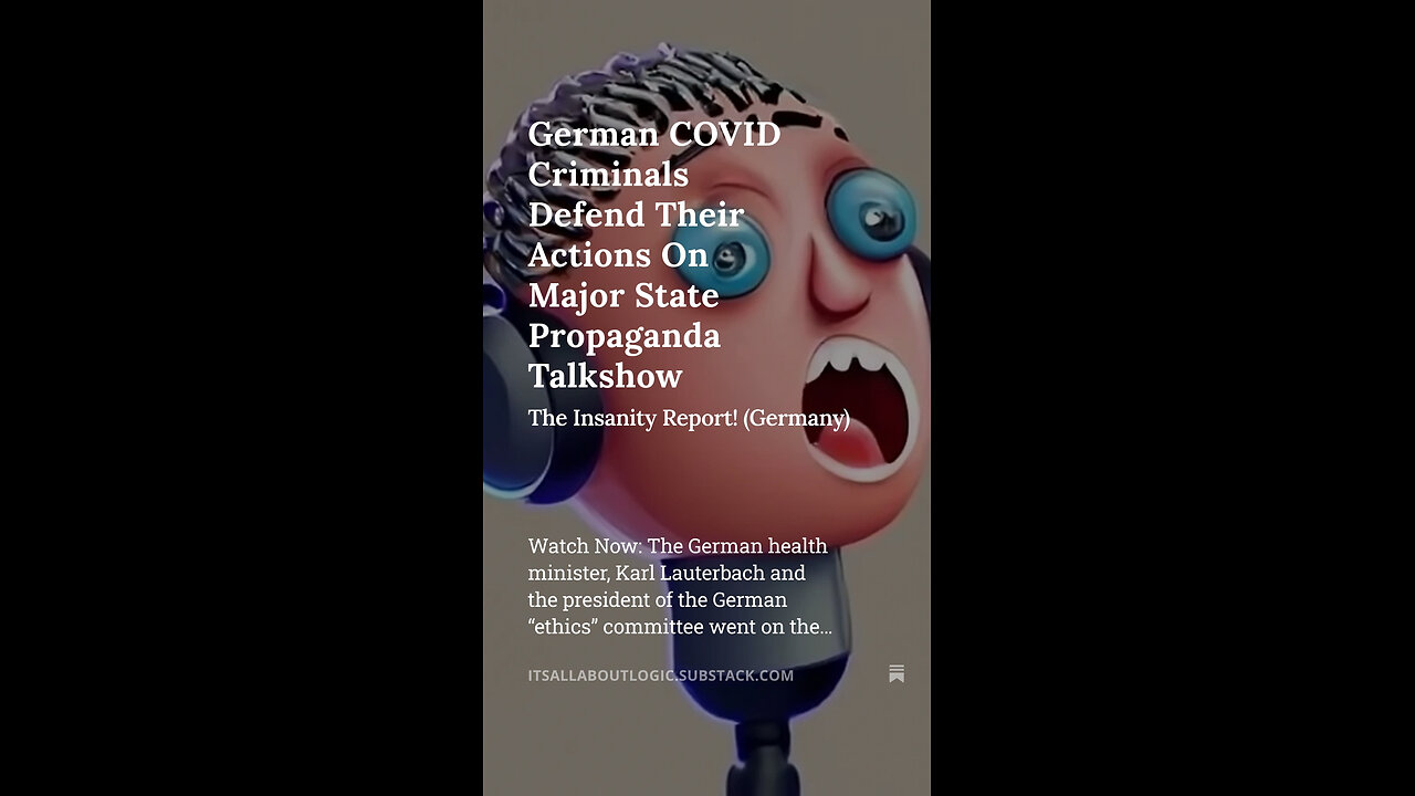 German COVID Criminals Defend Their Actions On Major State Propaganda Talkshow🤡