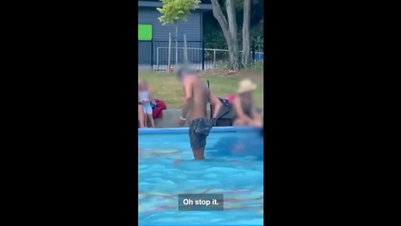 "Wildlife Sighting: Uncivilized Man Bathes Like It’s the Ganges – In a Kids' Water Park 🧽