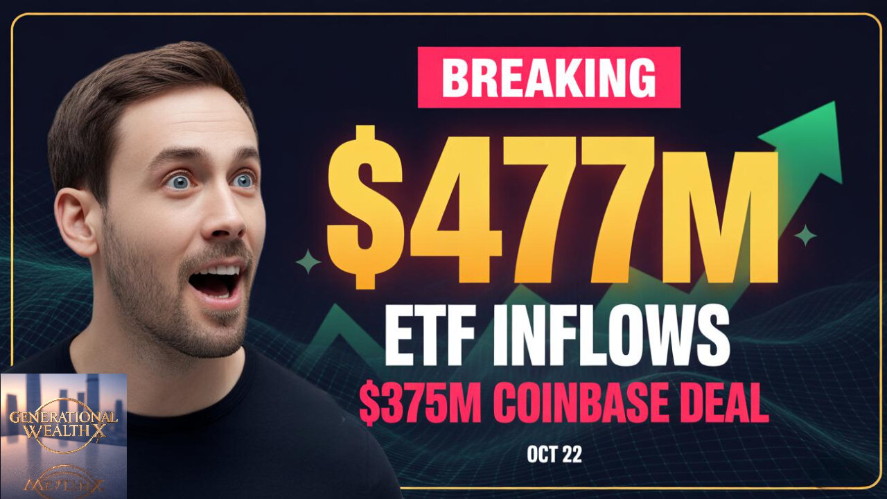 $375M Coinbase Deal & $477M Bitcoin ETF Inflows Shake Crypto Markets (Oct 22, 2025)