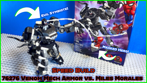 Venom Mech Armor vs. Miles Morales - Speed Build And Review (LEGO Set 76276)