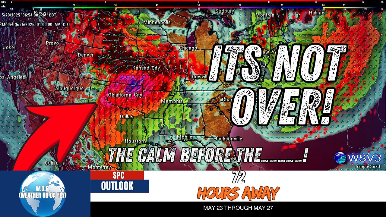 ⚠️ Severe Storms Expected to Return: Southern Plains Alert! May 23-27 Outlook.