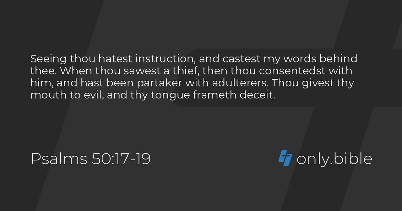 Sunday Talk with Jamal Psalm 50-17-19 06/Apr/25