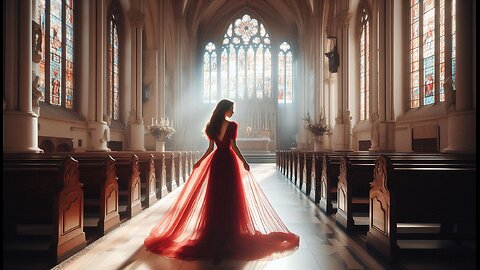 red dress