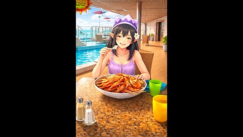 2 Pounds of Snow Crab Mukbang on Cruise Ship | Seafood Challenge on Deck