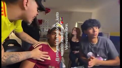 Young Venezuelans break out in celebration hearing abt Trump strikes against Maduro's regime