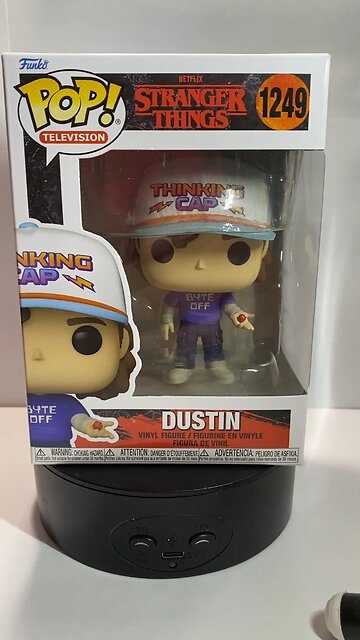 Buy It Now: Funko Pop: Television: Stranger Things: DUSTIN #1249 w/Thinking Cap & Byte Off Shirt