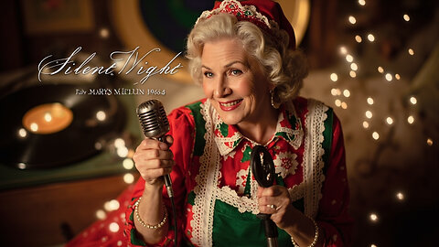 Silent Night Christmas Carol with Lyrics | Mrs. Claus Lip Sync | Mary Martin 1964