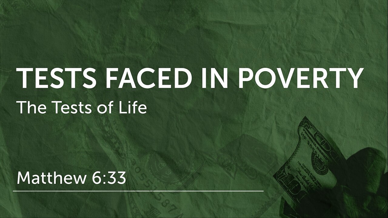 Test Faced In Poverty
