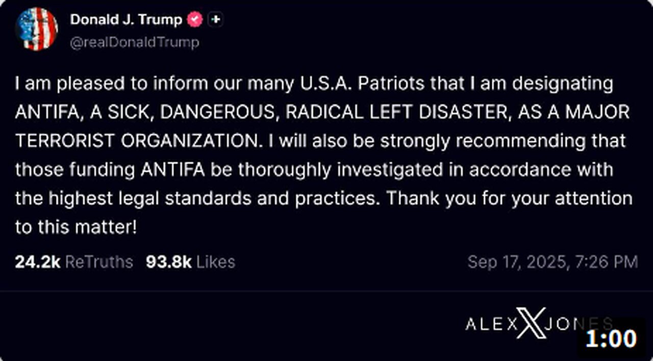 BREAKING: Trump About To Declare ANTIFA & Other Soros Attack Arms As “Terrorist Organizations!”