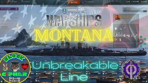 *UNBREAKABLE LINE* mode USN Battleship Tier-10 Montana in WoWS