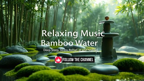 Soothing Bamboo Fountain Sounds 🍃 | Relaxing Music for Deep Sleep, Stress Relief & Meditation