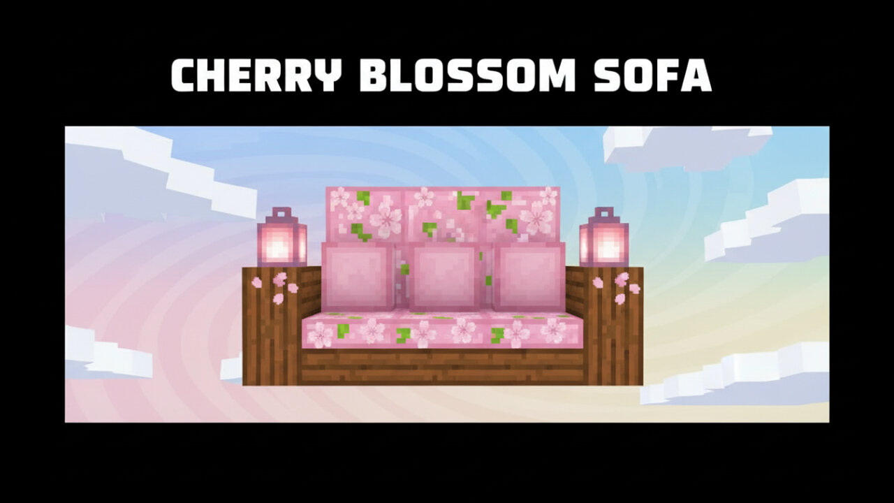Create Your DREAM Minecraft Sofa with Cherry Blossom Design Now!