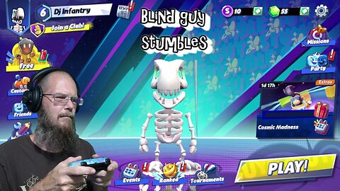 Watch a blind guy stumble!!! Lets play Stumble Guys!