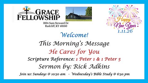 He Cares for You - 1/11/26