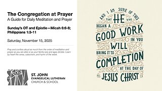 Sunday’s OT and Epistle—Micah 6:6-8; Philippians 1:3-11