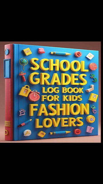 School Grades Log Book For Kids Fashion Lovers