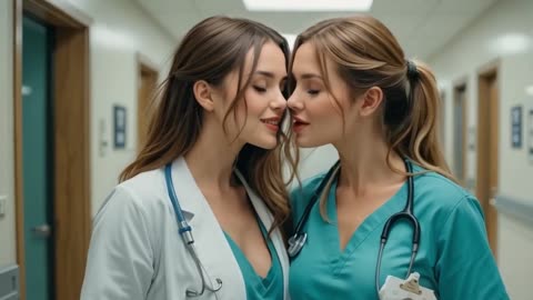 Doctor Women Sharing a Kiss A Tale of Love and Healing