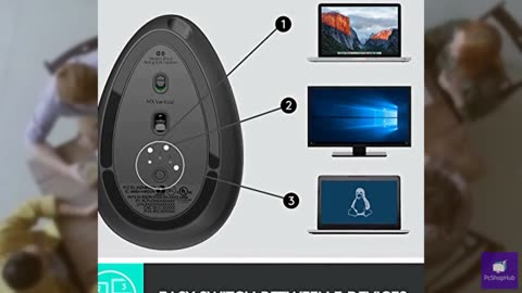 Logitech MX Vertical Wireless Mouse – Ergonomic Design Reduces Muscle Strain, Mo