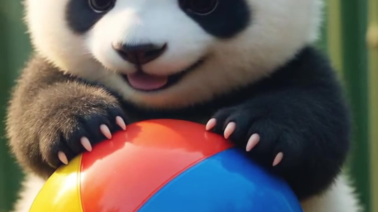 ⚽ 🐼 Molo Hugs the Ball! Bouncy Bouncy! #shahpublishing #molothepanda #cutepanda #cute #pets