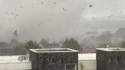 WATCH: Another video of the tornado causing damage in Puerto Varas, Chile.