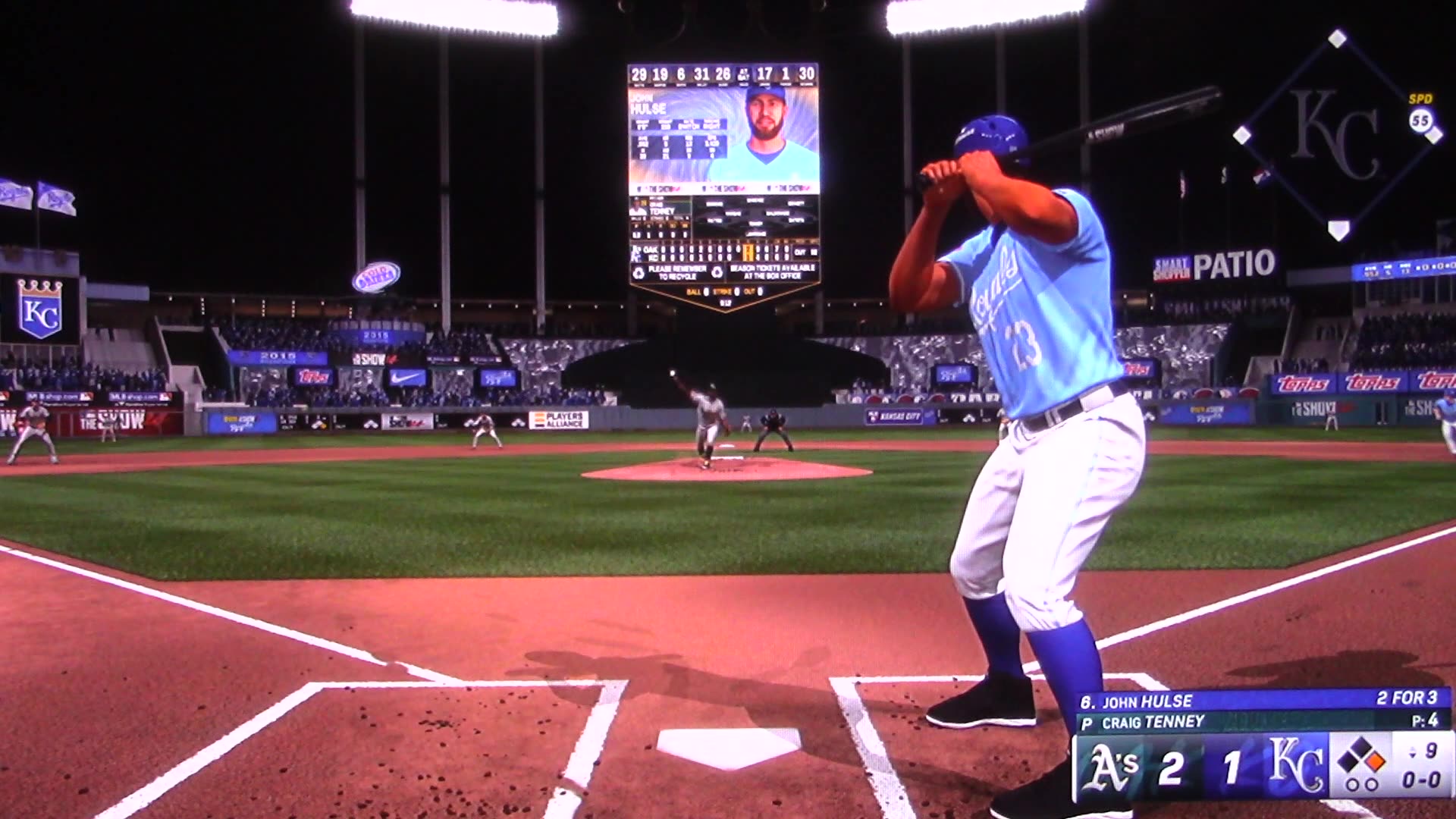 MLB The Show: Kansas City Royals vs Oakland Athletics (S21 ALCS G1)