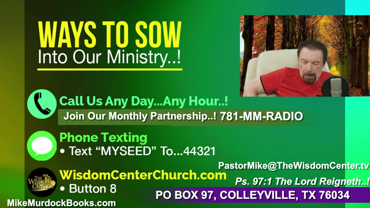 Wed. Sept. 3rd - The Bible 700 With Mike Murdock...!!!