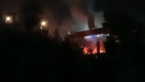 Israeli settlers storm the town of Bruqin in the West Bank and set Palestinian homes on fire