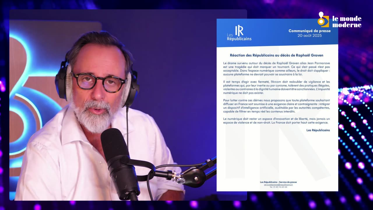 DIRECT : Suite au drame Pormanove - Arcom et autres idées stupides de censure