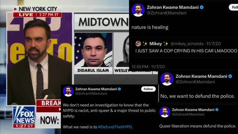 "Defund the Police" Mamdani Claims to Care about Slain NYPD Officer