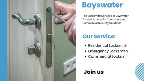 Top Locksmith Services in Bayswater: Trusted Experts for Your Home and Commercial Security Solutions