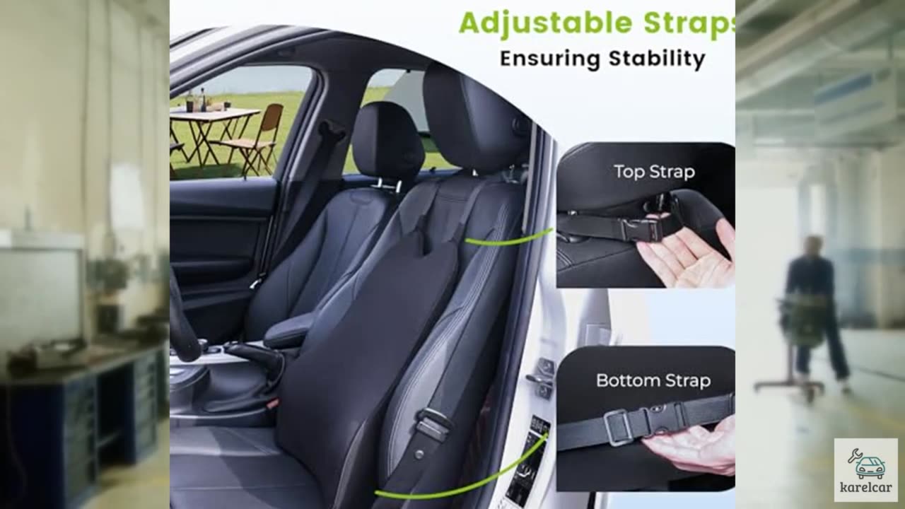Lumbar Support Pillow for Car - Back Support for Medium to Large Vehicles - Soft