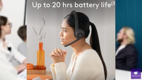 Logitech Zone 301 Wireless Bluetooth Headset with Noise-Canceling Microphone, Co