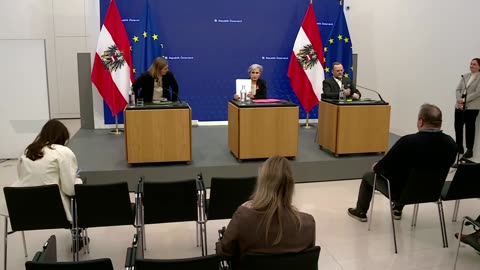 Pressefoyer nach dem Ministerrat