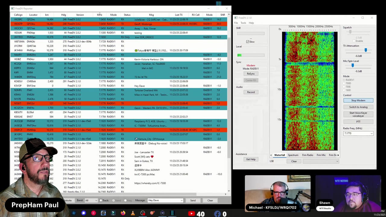 Live Setup Help FREEDV and WINLINK - Sunday Night Ragchew Ep.102