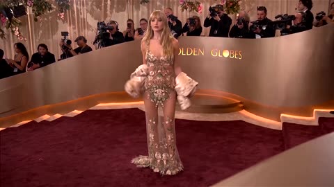 Film and TV stars walk red carpet at Golden Globes