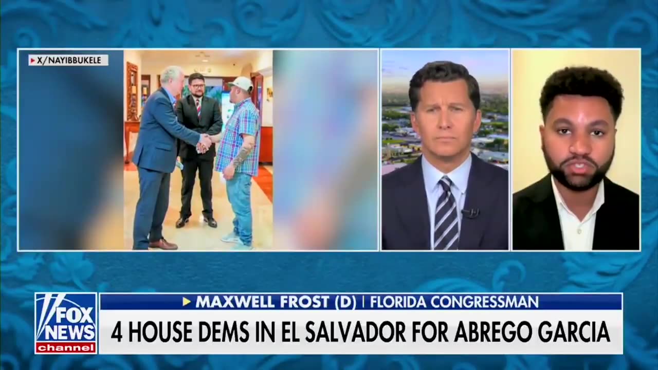 Democrat Rep. Max Frost (of Florida) struggles to explain why he's in El Salvador