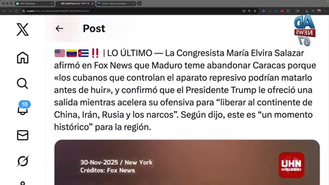 12/01/2025 La caida de Venezuela es inminente, Trump lo asegura.