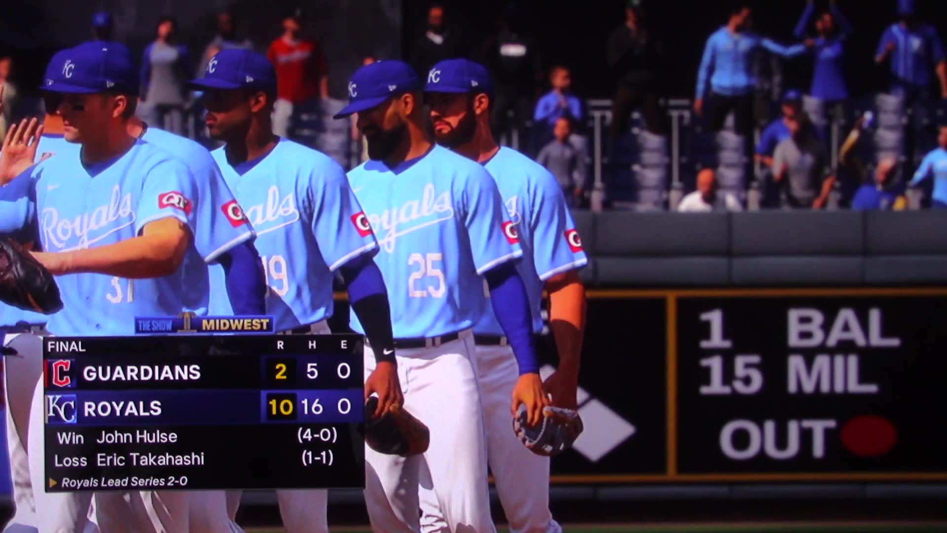 MLB The Show: Kansas City Royals vs Cleveland Guardians (S20 G20)