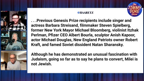 Javier Milei as the first non-Jew wins Jewish Nobel▮The Jimmy Dore Show