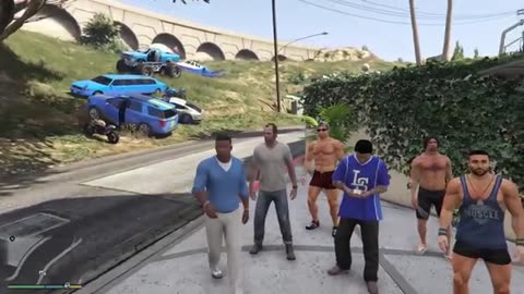 Franklin Blue Gang VS Shinchan Green Gang New House Challenge In GTA 5