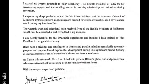 Vice President of India Jagdeep Dhankhar has resigned from his post and this video went viral